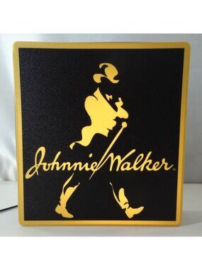 Johnnie Walker "Striding Man" LED Light Box – Premium Bar Decor
